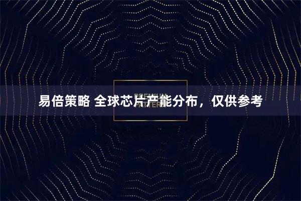 易倍策略 全球芯片产能分布，仅供参考